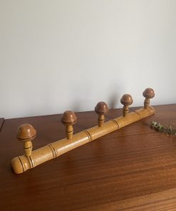 Porte manteaux 5 patères en bois tourné
