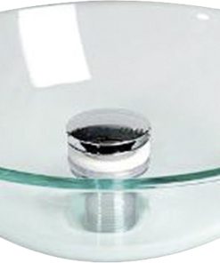 évier verre diamètre 280 mm pour le montage sur comptoir